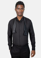 Black Bamboo Tuxedo Shirt - SARTORO14