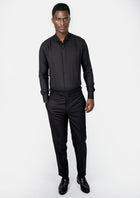 Black Bamboo Tuxedo Shirt - SARTORO676