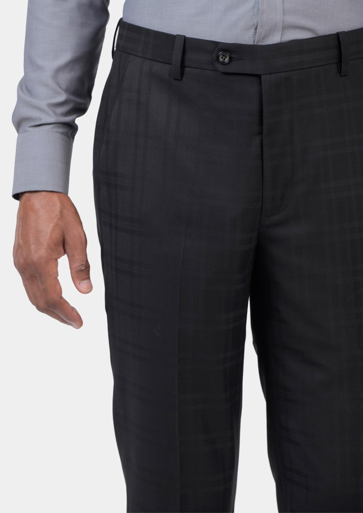 Black Check Pants - SARTORO