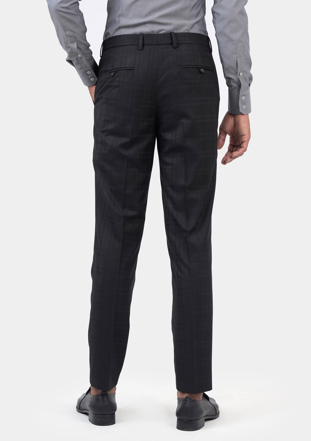 Black Check Pants - SARTORO