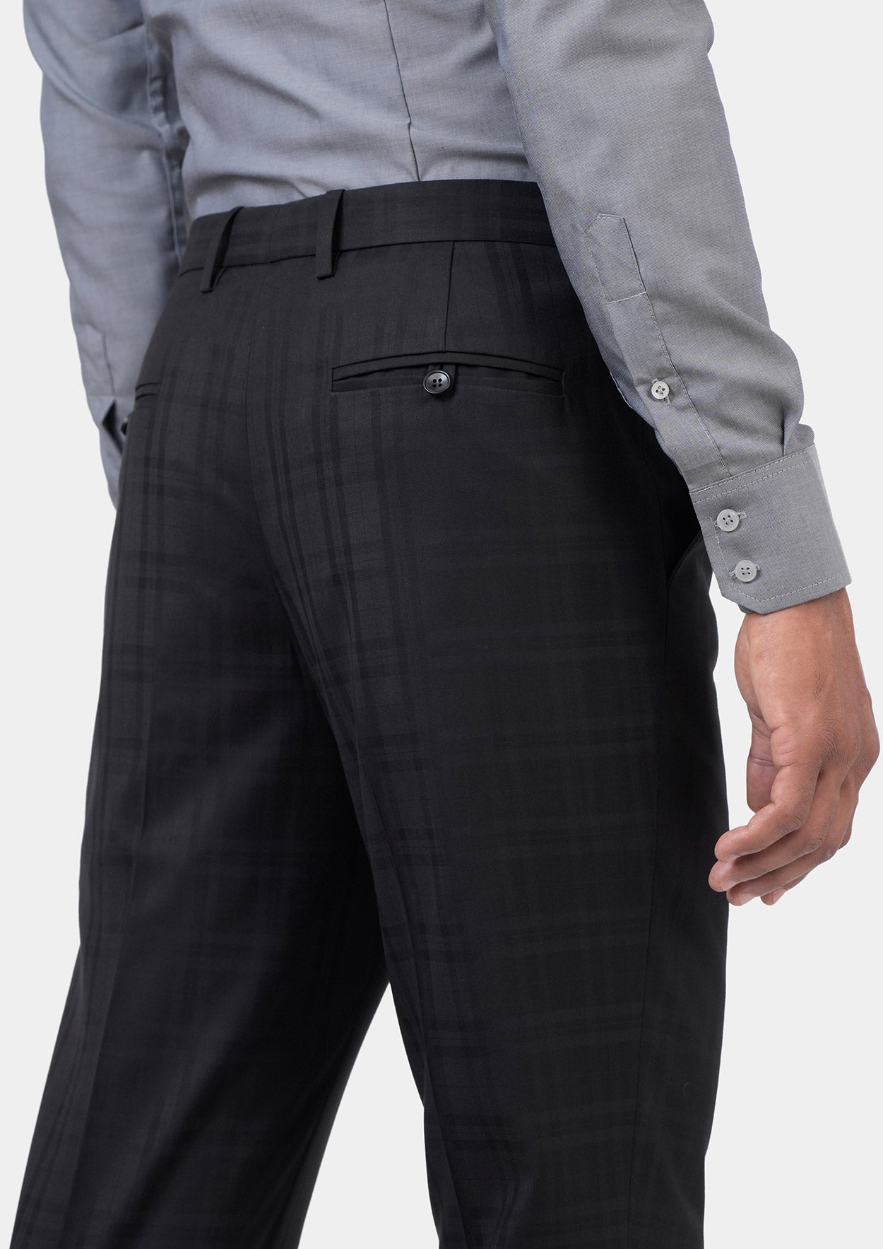 Black Check Pants - SARTORO
