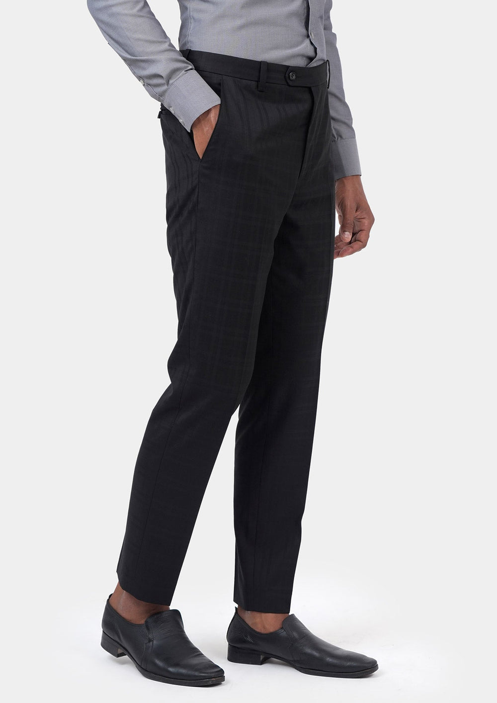 Black Check Pants - SARTORO