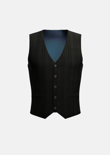 Black Check Vest - SARTORO