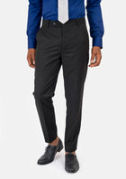 Black Crosshatch Pants - SARTORO660
