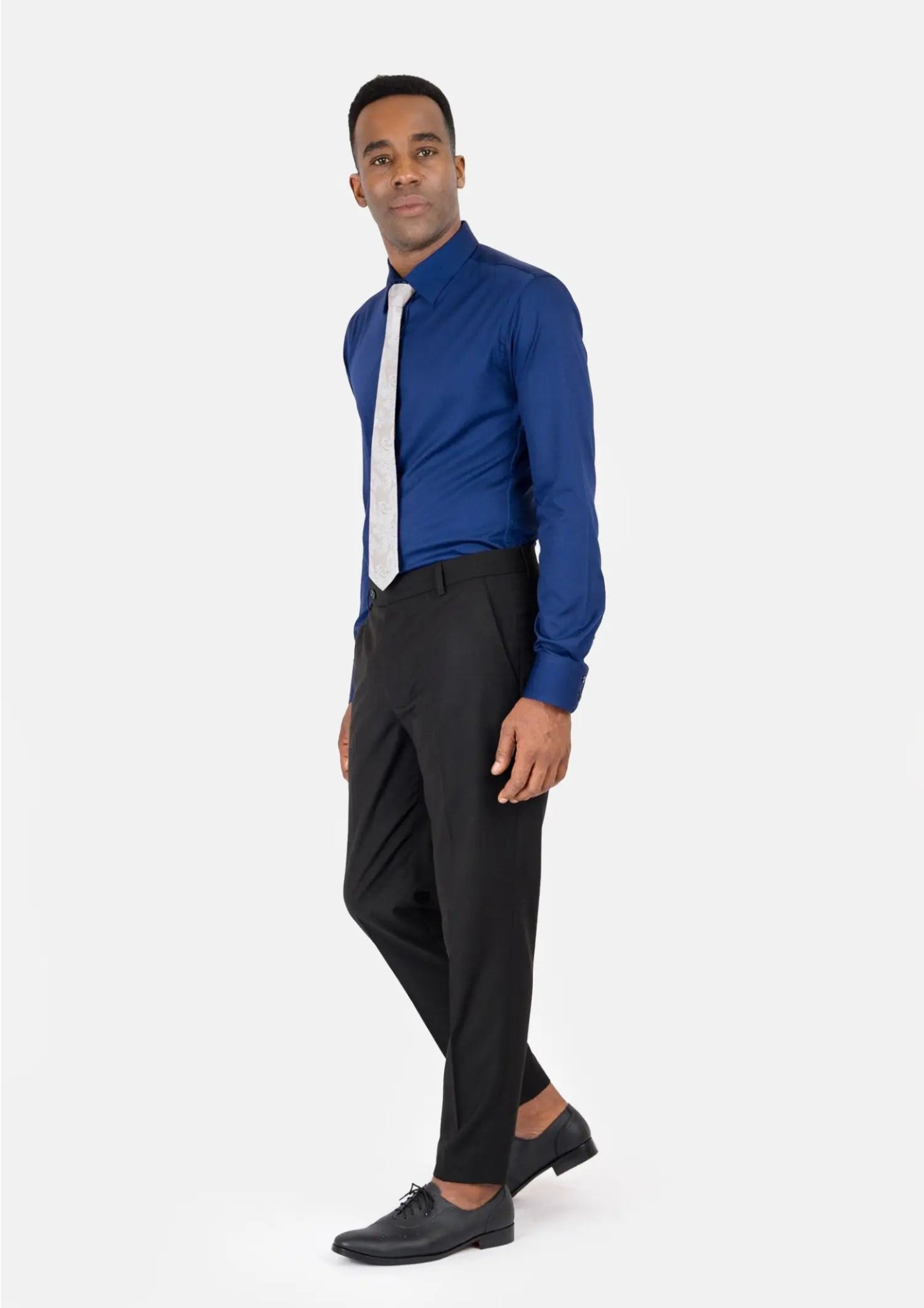 Black Crosshatch Pants - SARTORO