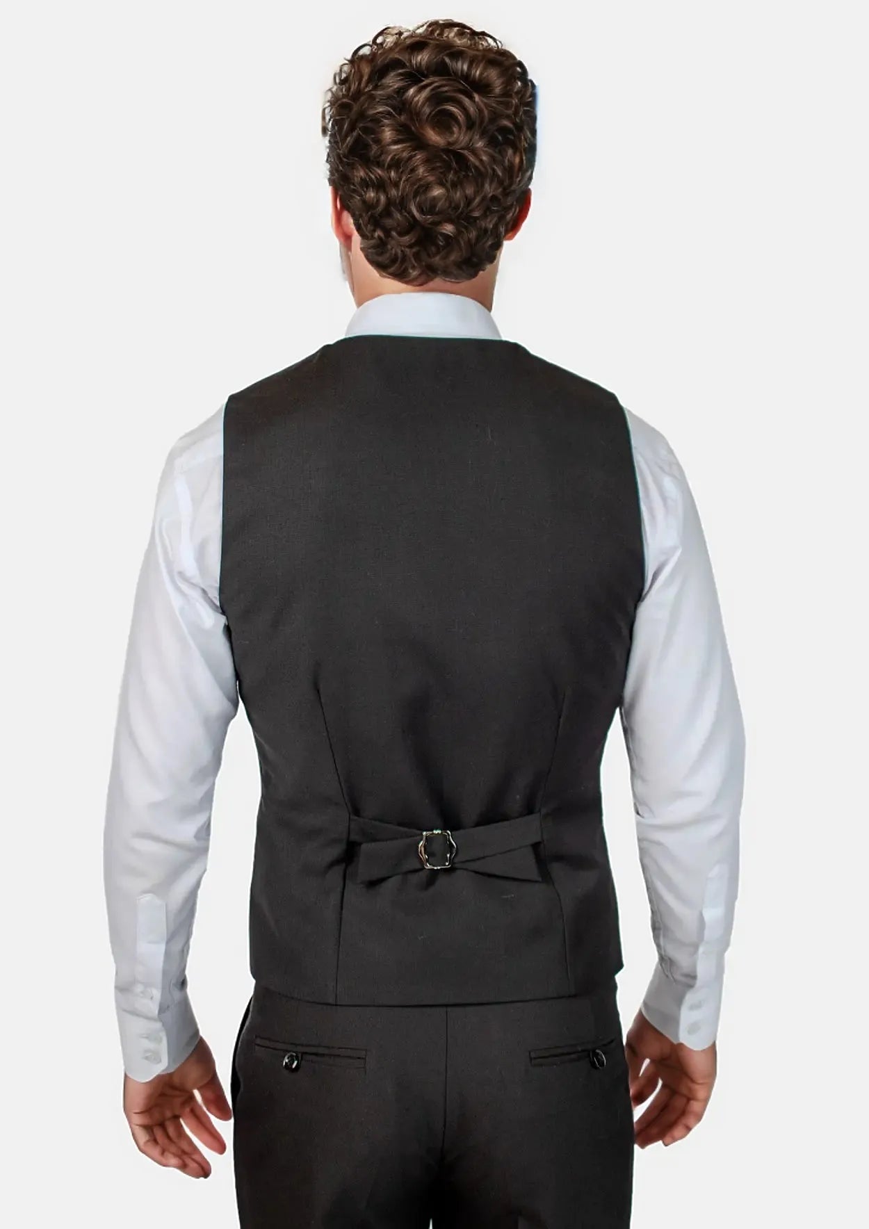 Black Crosshatch Vest - SARTORO