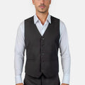 Black Crosshatch Vest - SARTORO