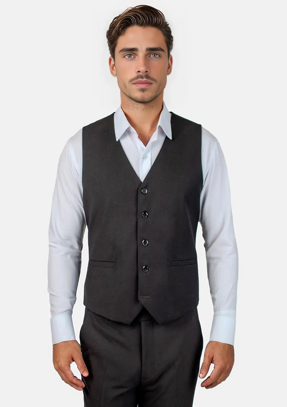 Black Crosshatch Vest513