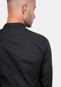 Black Egyptian Cotton Broadcloth Shirt - SARTORO