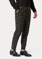 Black & Gold Check Pants - SARTORO998