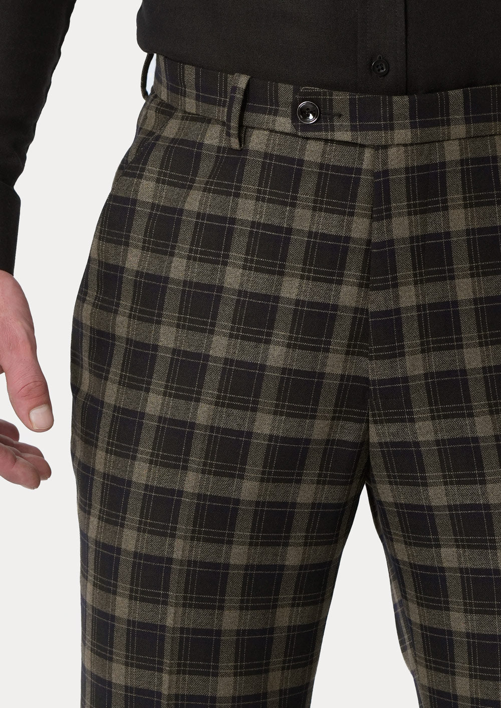 Plus Size Men's Plaid Pattern Casual Long Pant Slim Fit - Temu