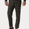 Black & Gold Check Pants - SARTORO