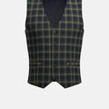 Black & Gold Check Vest - SARTORO