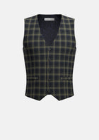 Black & Gold Check Vest - SARTORO407