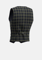 Black & Gold Check Vest - SARTORO433