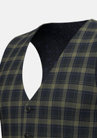 Black & Gold Check Vest - SARTORO308