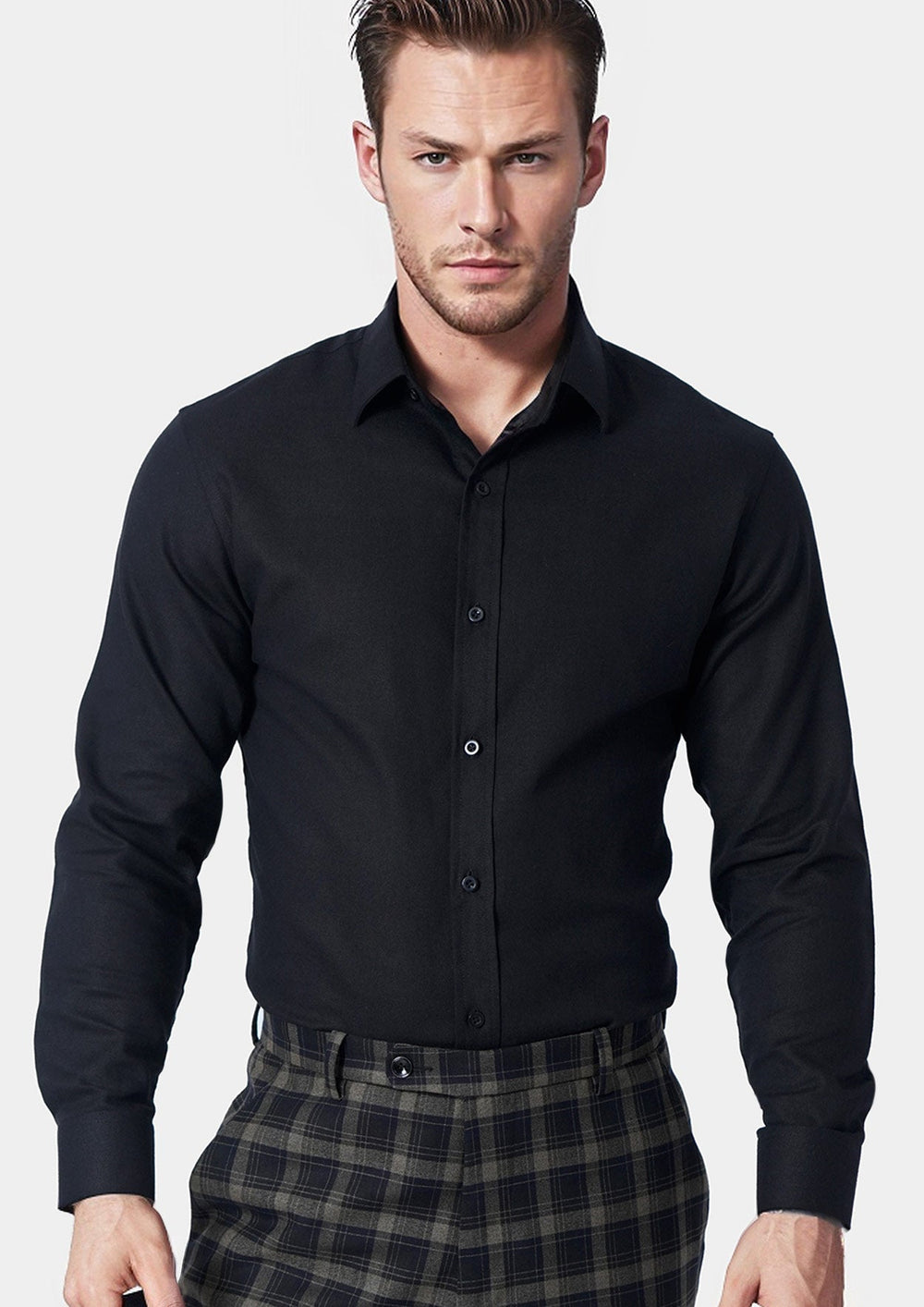 Black Linen Shirt - SARTORO