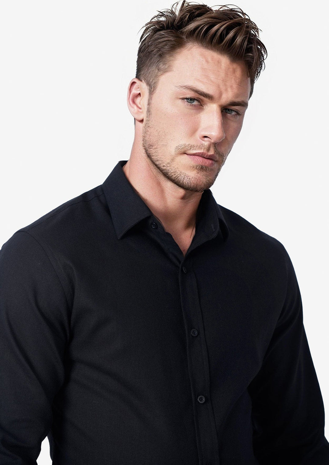 Black Linen Shirt - SARTORO