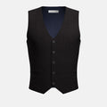 Black Linen Vest - SARTORO