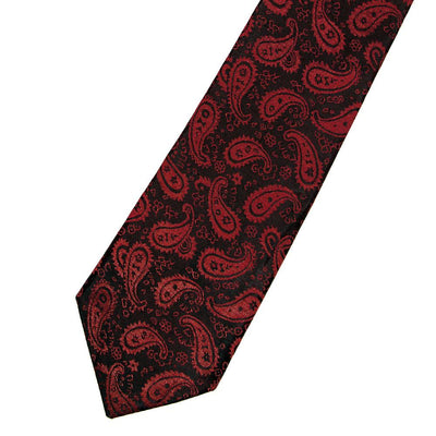 Black & Red Paisley Tie - SARTORO