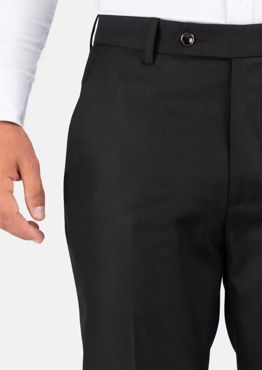 Black Sharkskin Pants - SARTORO