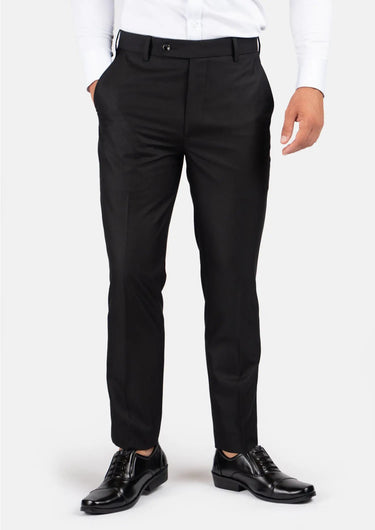 Black Sharkskin Pants - SARTORO