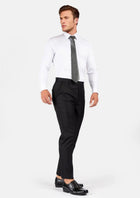 Black Sharkskin Pants - SARTORO982