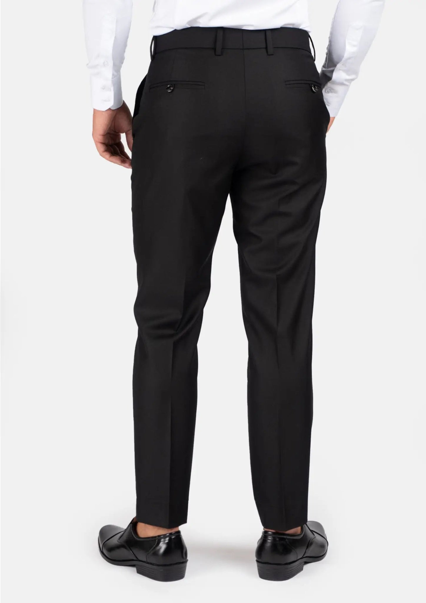 Black Sharkskin Pants - SARTORO