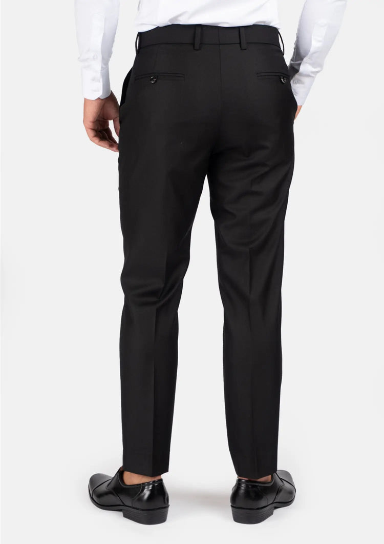 Black Sharkskin Pants - SARTORO521