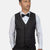 Black Sharkskin Vest - SARTORO