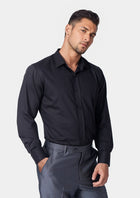 Black Ultrasoft Bamboo Shirt - SARTORO385