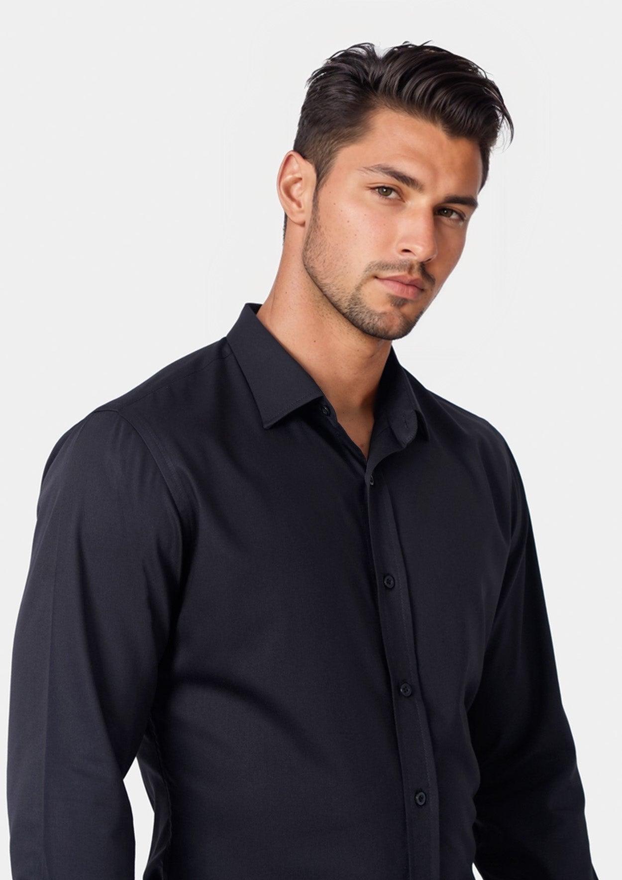 Black Ultrasoft Bamboo Shirt SARTORO