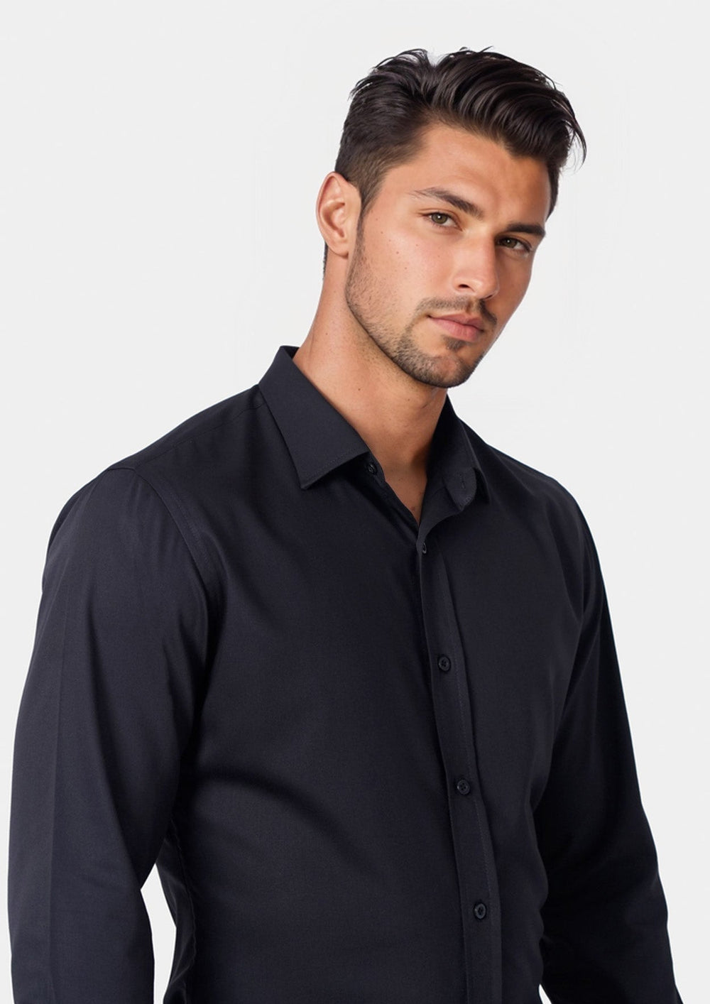 Black Ultrasoft Bamboo Shirt - SARTORO