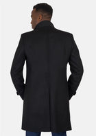 Black Wool Classic Overcoat - SARTORO482