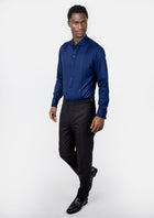 Blue Bamboo Tuxedo Shirt - SARTORO820