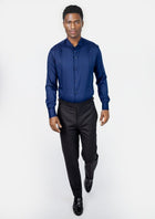 Blue Bamboo Tuxedo Shirt - SARTORO207