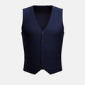 Blue Microcheck Vest - SARTORO