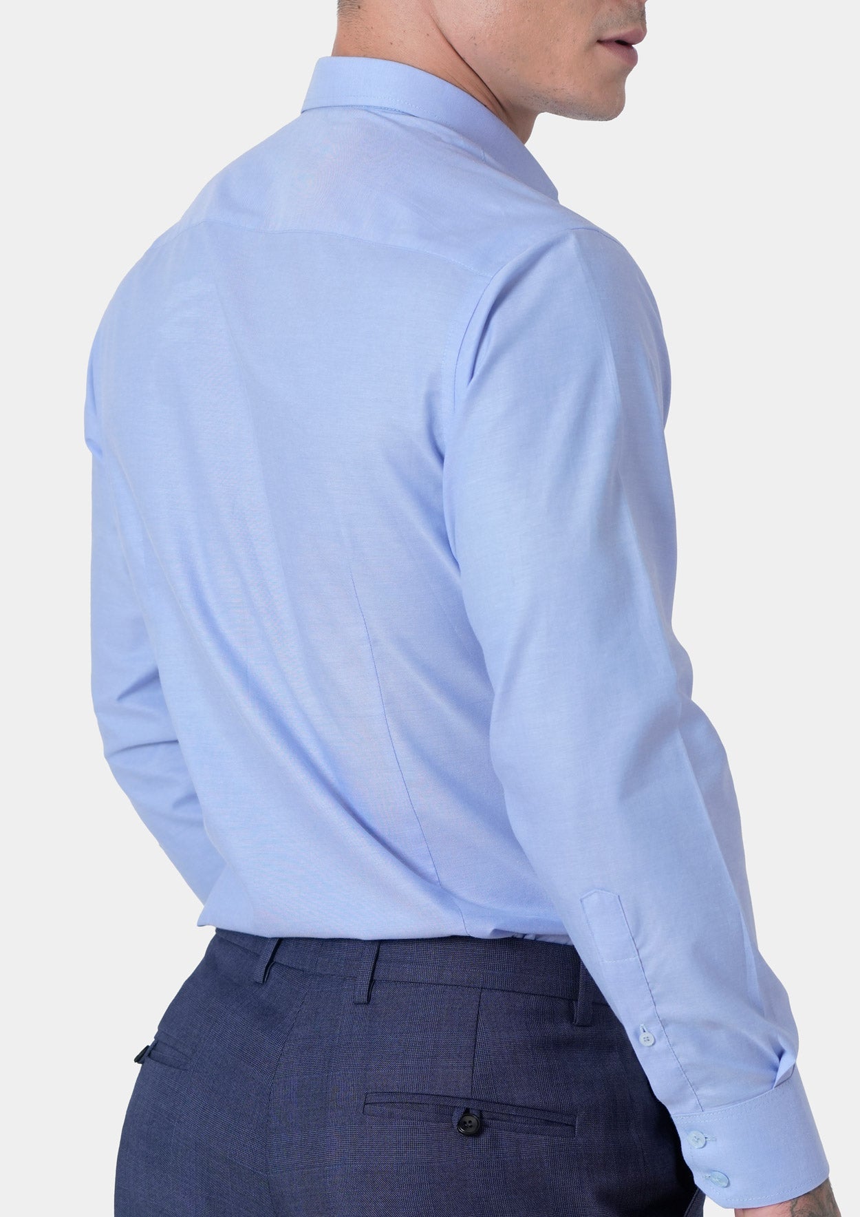 Blue Pinpoint Oxford Shirt - SARTORO