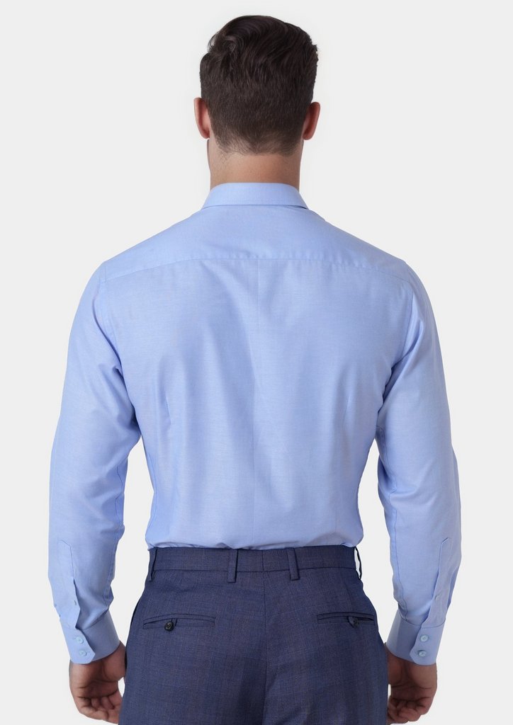Blue Pinpoint Oxford Shirt - SARTORO