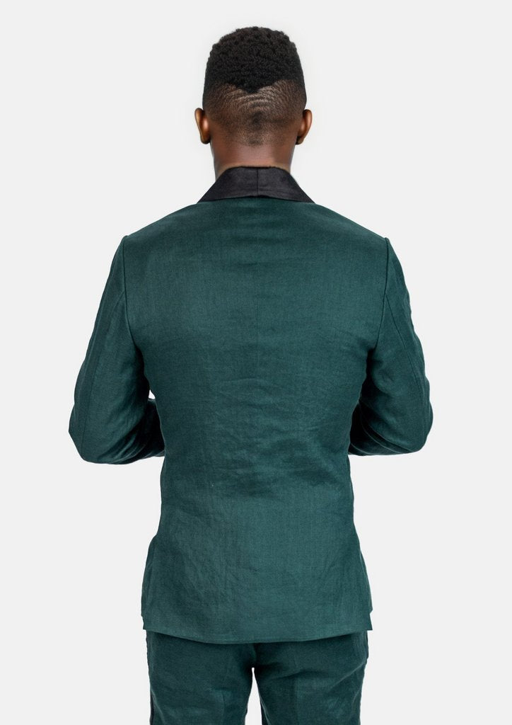 Bond Phthalo Green Linen Tuxedo - SARTORO