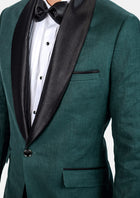 Bond Phthalo Green Linen Tuxedo - SARTORO590