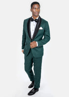Bond Phthalo Green Linen Tuxedo - SARTORO438