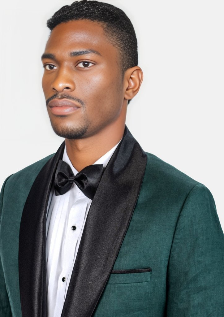 Bond Phthalo Green Linen Tuxedo - SARTORO