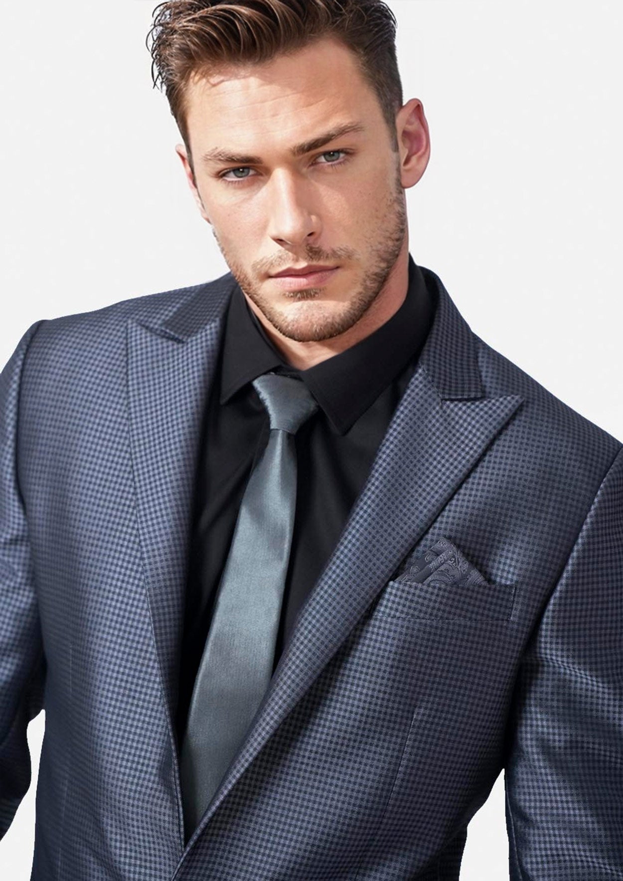 Bowery Grey Microcheck Jacket - SARTORO