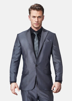 Bowery Grey Microcheck Suit