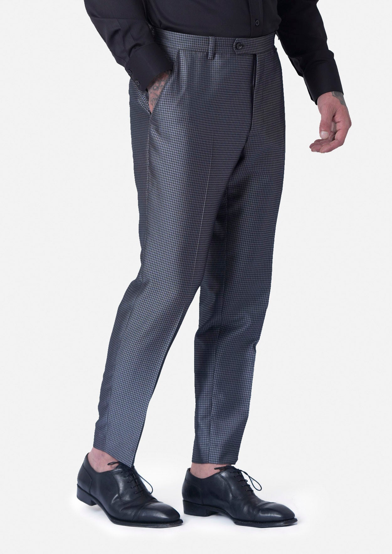 Bowery Grey Microcheck Suit - SARTORO