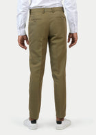 British Khaki Cotton Chino Pants - SARTORO253