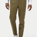 British Khaki Cotton Chino Pants - SARTORO