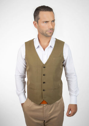 British Khaki Cotton Vest