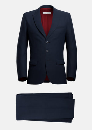 Broadway Navy Microcheck Suit